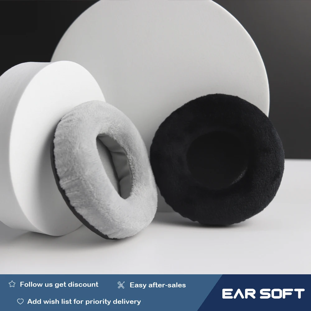 Earsoft Replacement Cushions for Superlux HD668B HD681B HD669 Headphones Cushion Velvet Ear Pads Headset Cover Earmuff Sleeve