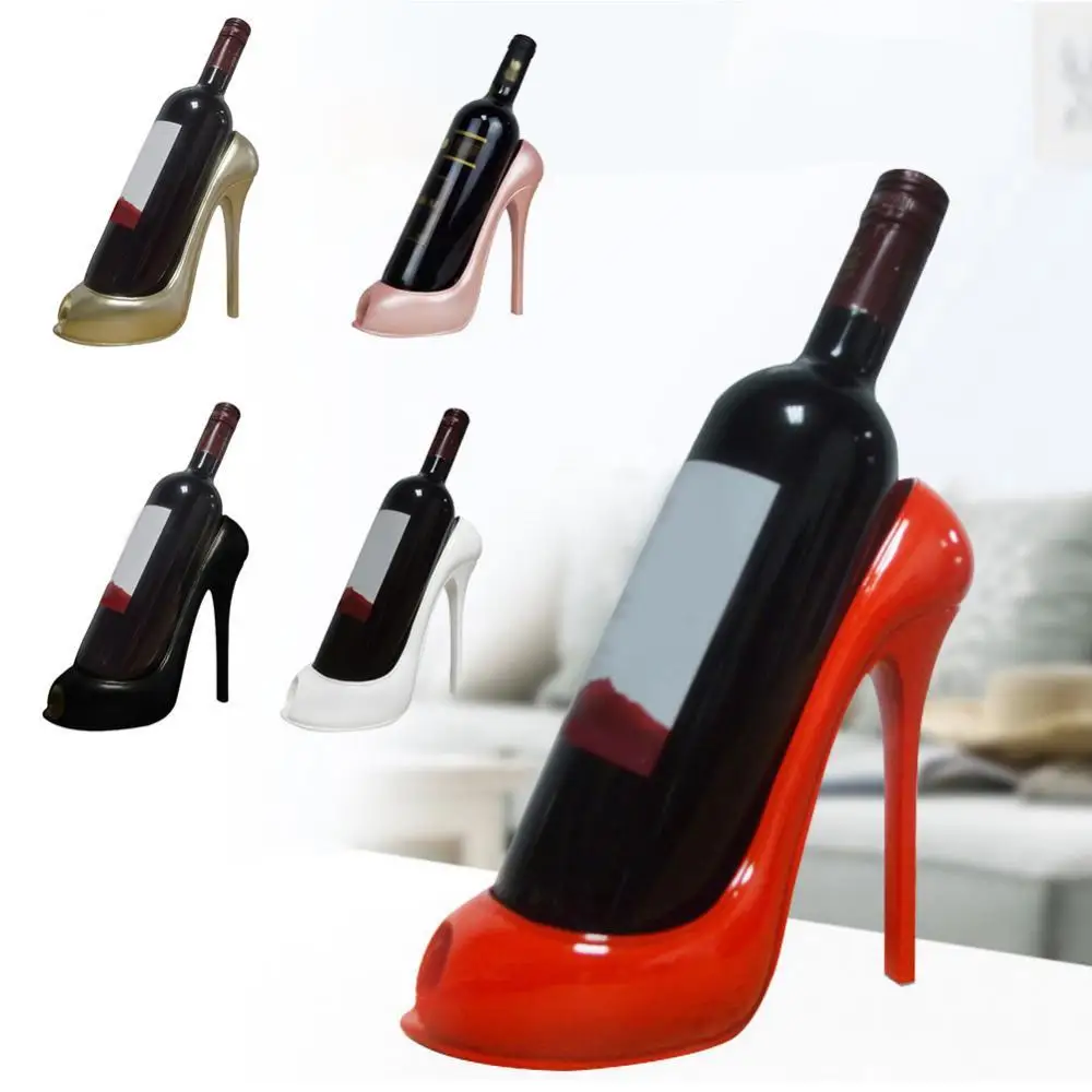 50%HOTCreative High Heel Shoe Wine Bottle Rack Holder Home Office Bar Decorative Shelf