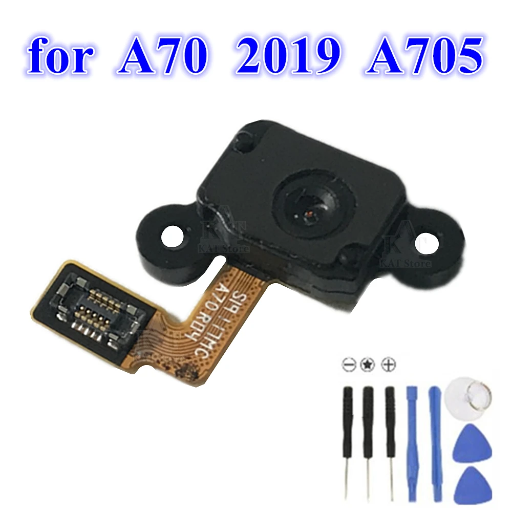 1Pcs Home Button Fingerprint Touch Sensor Flex Cable Compatible for Samsung Galaxy A70 SM-A705 A705F Replacement Parts