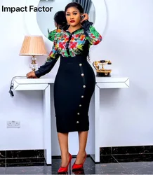 2024 New Bandage Women'S Button Pencil Skirt High Waist Design Socialite Party Club Pop Black Blue 75cm Spot Can Quickly Shipped