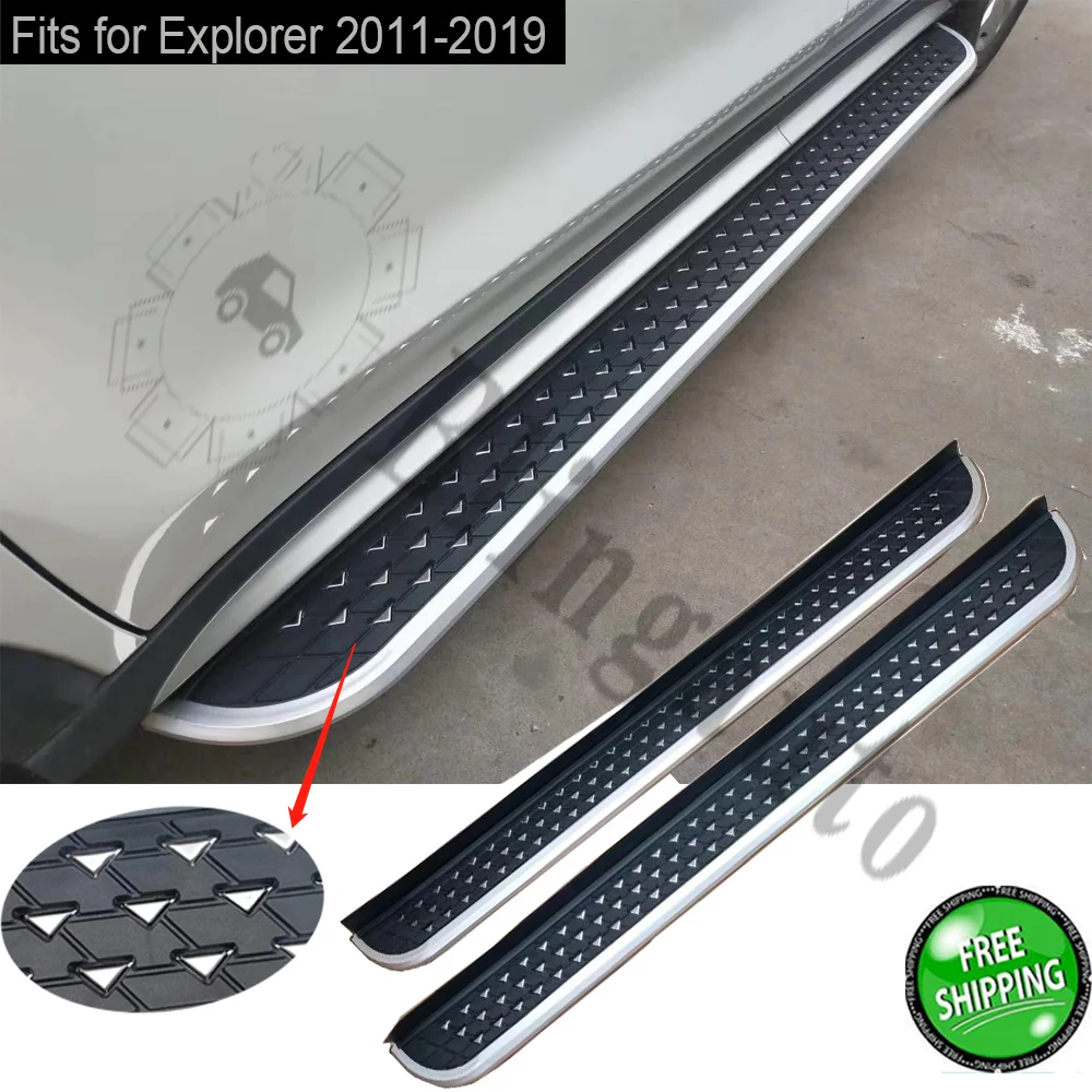 Se endireita para F.ord Explorer 2011-2019 2Pcs esquerdo direito running board passo lateral nerf bar pedal do carro escadas laterais