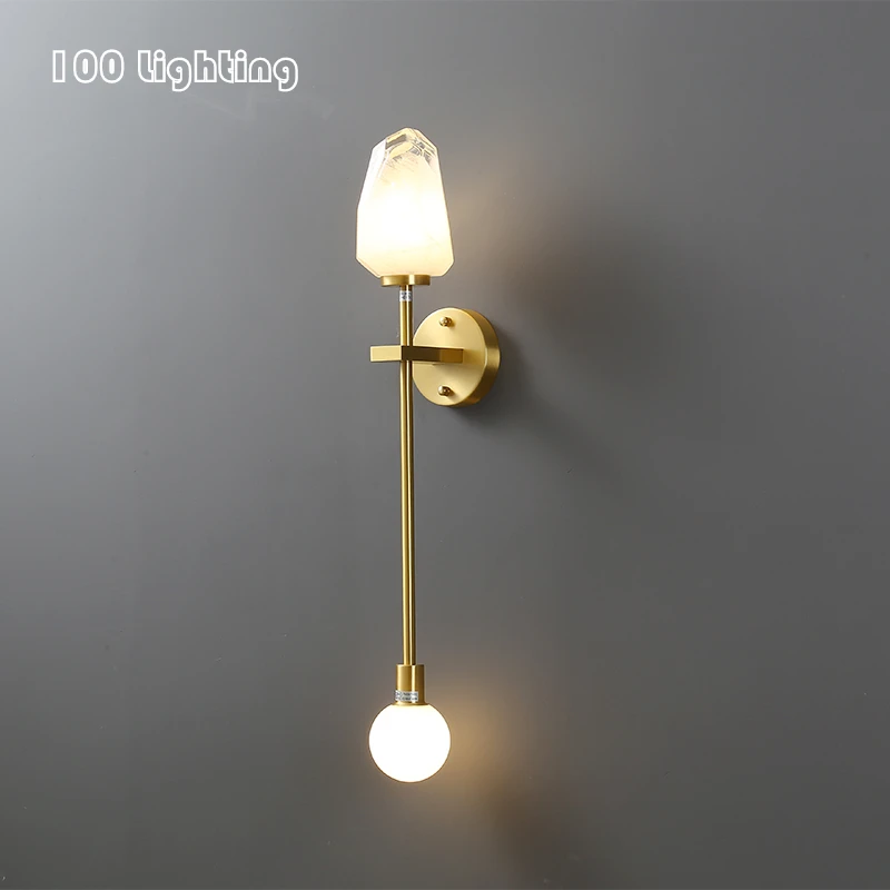 

Modern G9 LED Wall Lamp Ice Cube Parlor Corridor Wall Sconce Hotel Room Dining Room Lighting Fixtures Gold 110/220V Loft Deco