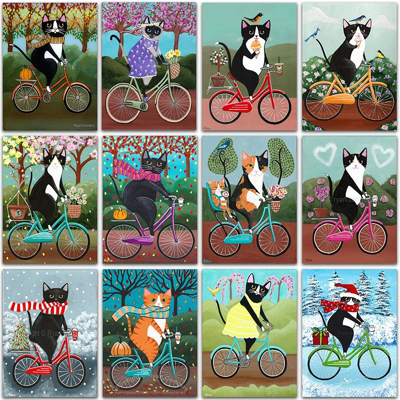 

5D DIY Diamond Painting Kit Paint Cartoon Animal cat Full Square&Round Diamond embroidery Cross stitch Diamond mosaic home decor