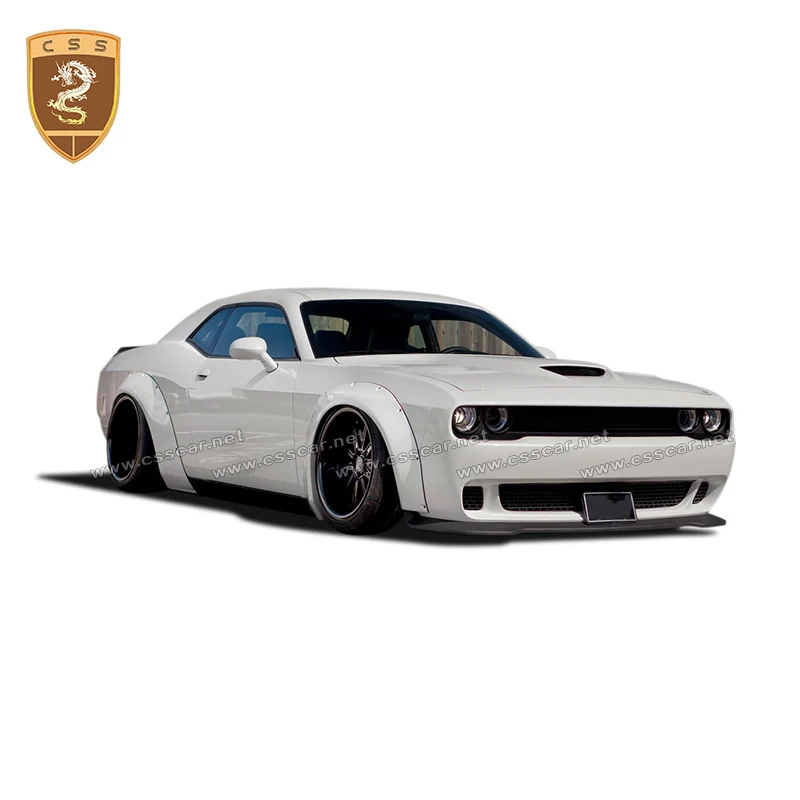 FRP Car Front Rear Wheel Eyebrow Wide Body Kit Rear Wing Spoiler For Dodge Challenger