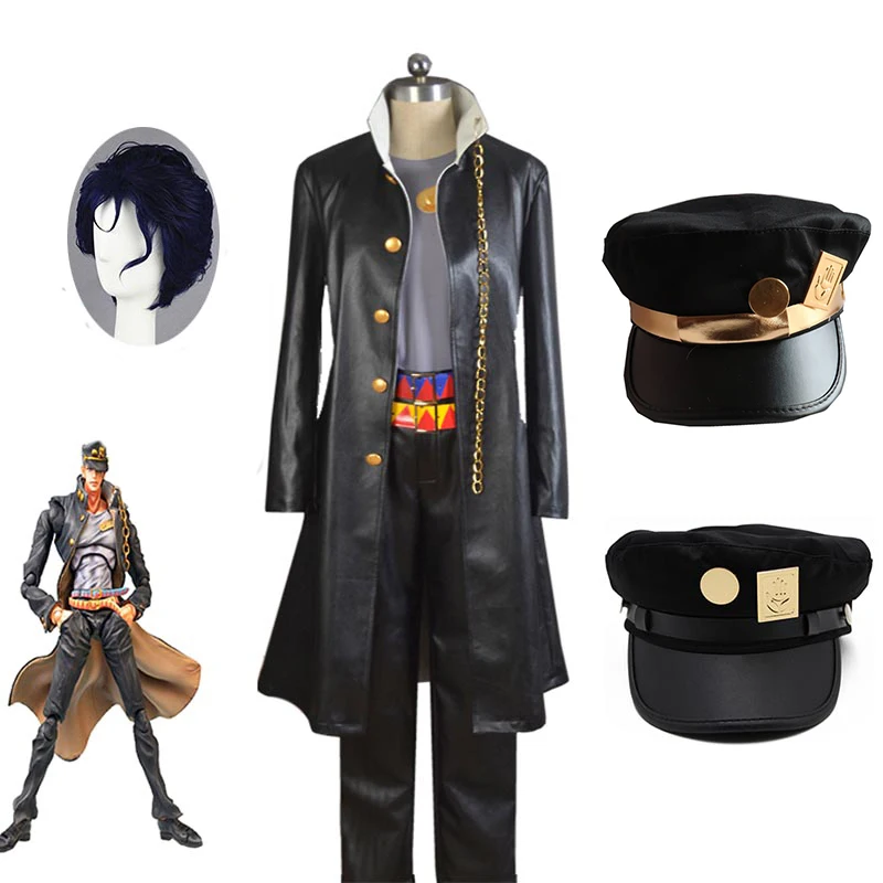 

Jotaro Kujo Cosplay Costume Set JOJO Wig Hat JoJo's Bizarre Adventure Men Women Cosplay Halloween Comic Con Costume Fancy Outfit