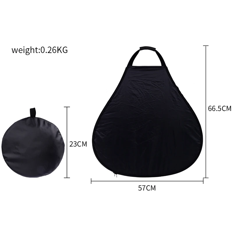 5-in-1 23 Inch/60cm Portable Triangle Reflector with Handle for Photography Photo Studio Lighting & Outdoor Lighting