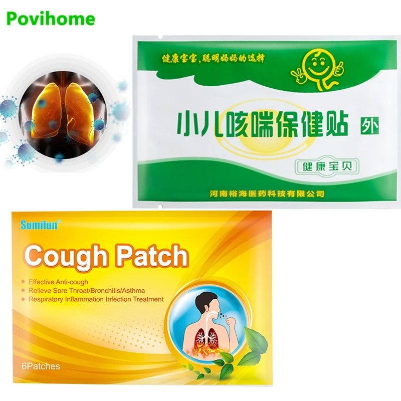 SMF Herbal Anti Cough Patch For Cough Asthma Plaste for Adult And Children Treatment Fever/Wheezing/Excessive Phlegm Throat Itch