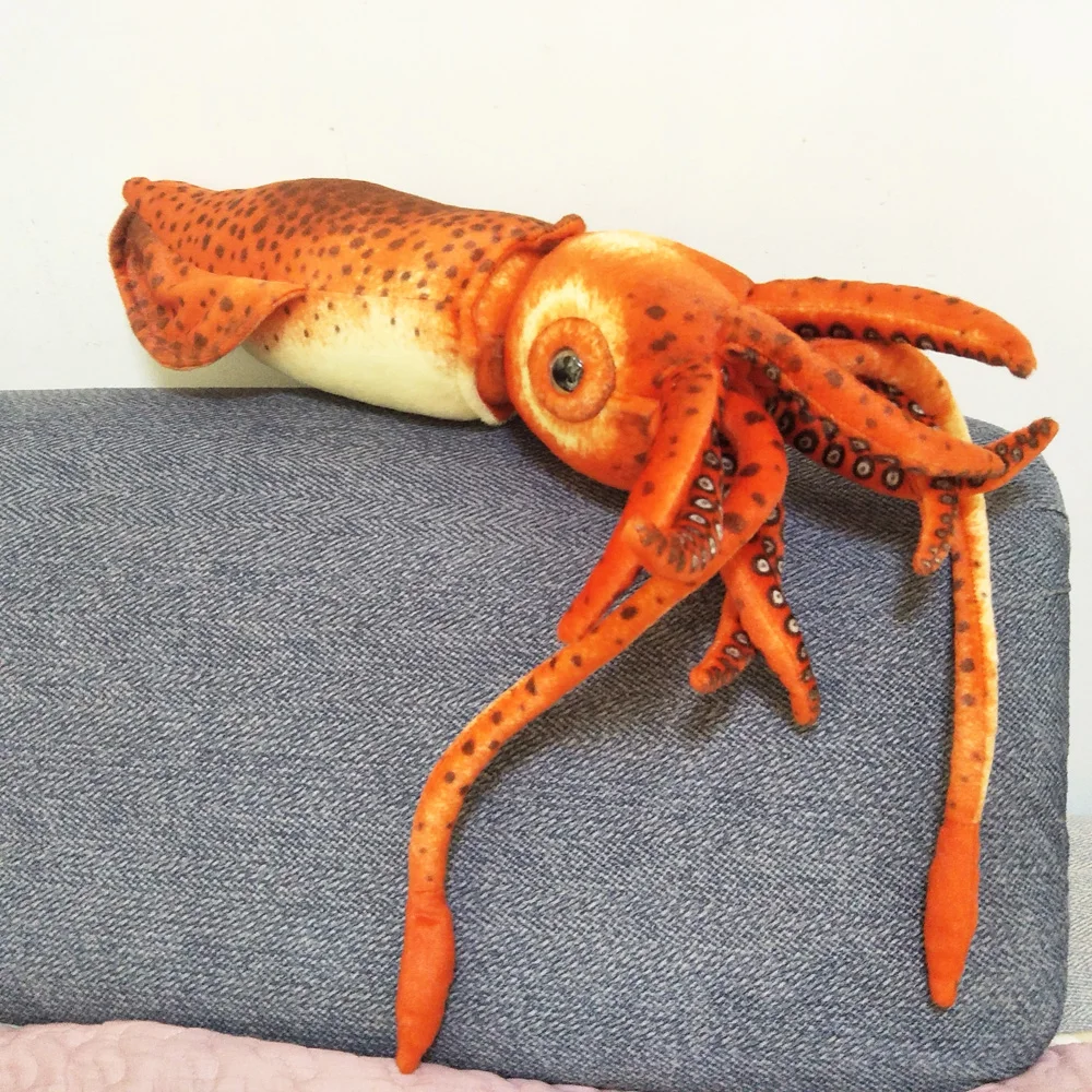 Red Squid Doll Children Plush Stuffed Toy Birthday Gift Sea Animals