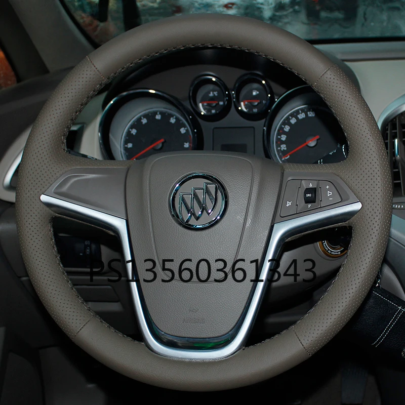 

For Buick steering wheel cover Excelle 2010~14 XT\GT Angkola leather hand-sewn grip cover modification