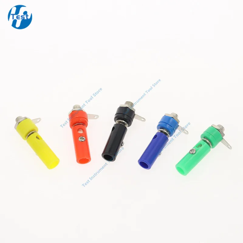 10pcs/lot 5 Color Wire Audio Speaker Cable Banana Plug socket Jack Connectors 4mm Adapter Binding Post