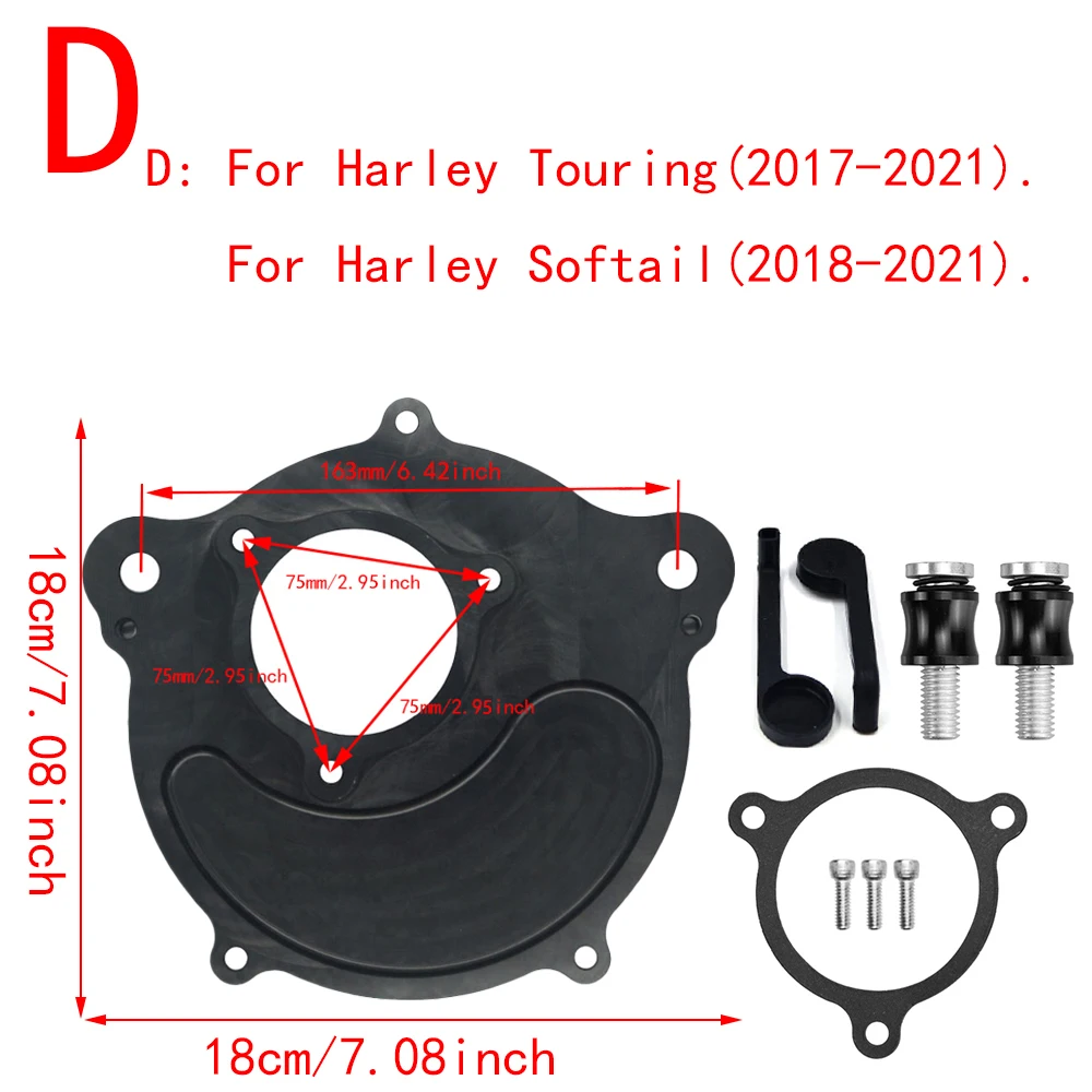 RSD Turbine Clarion Air Cleaner Matte Black Intake Filter For Harley Sportster Iron Softail FXSTF Touring FLHRC FLHTC Dyna FXDC