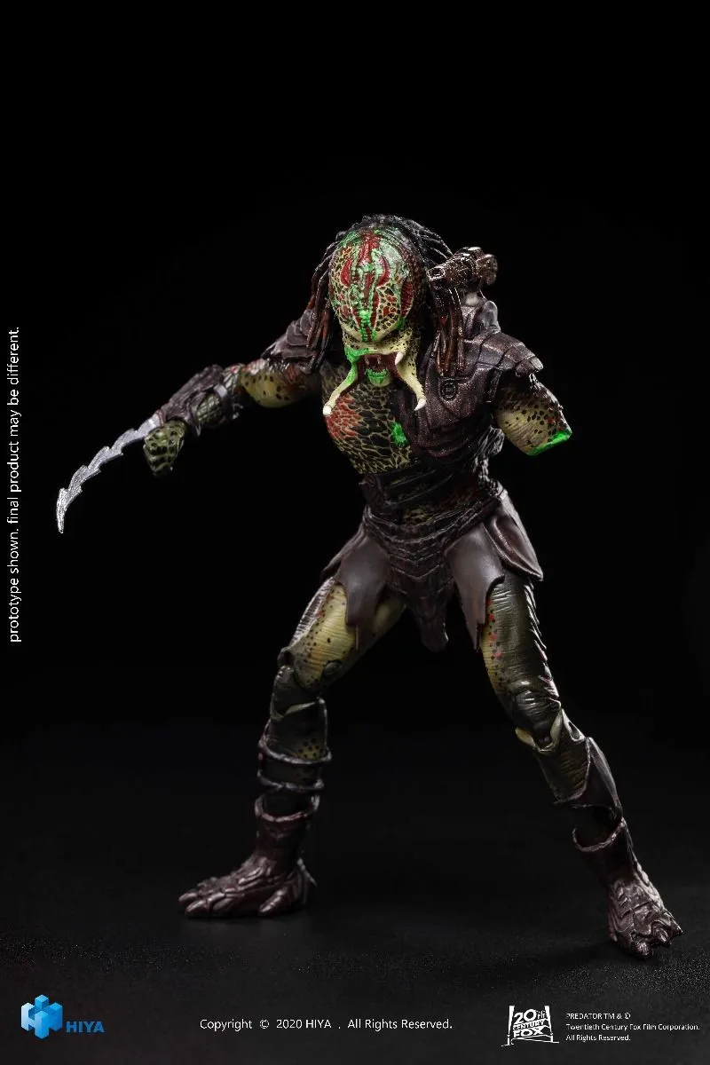 Hiya Toys-figura de acción de depredadores, modelo LP0102, Battle Damage, Berserker 1/18 Predator, 5"