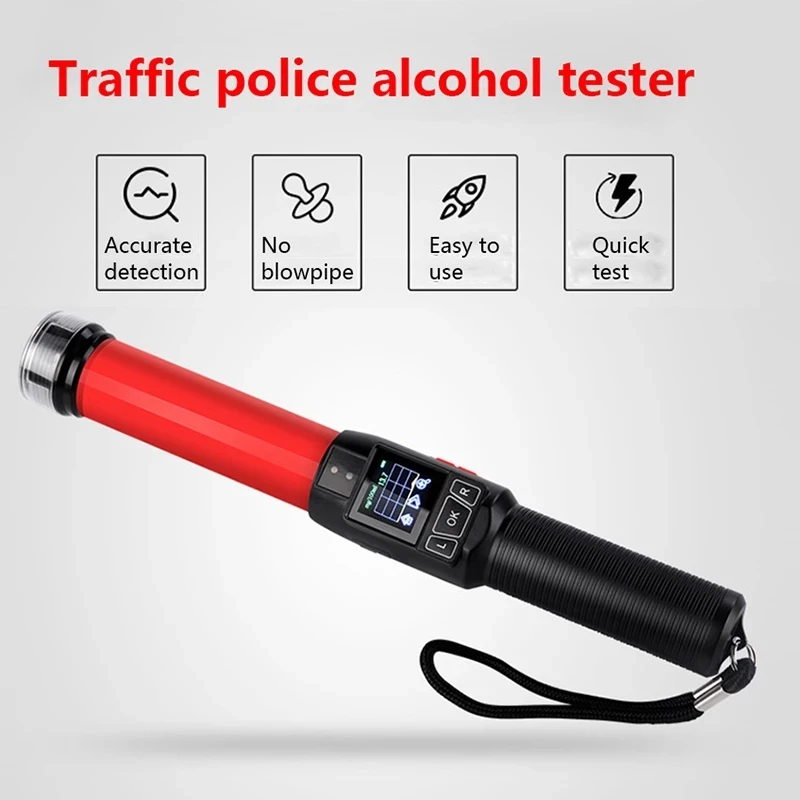 GREENWON Digital Traffic Police Breath Alcohol Tester Breathalyzer Quick Check Alcohol Tester