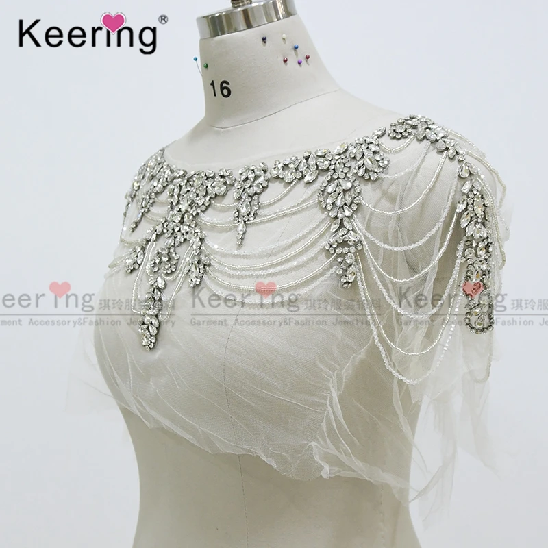 Dangling Applique for Wedding Dress, Body Jewelry Patch, WDP-106
