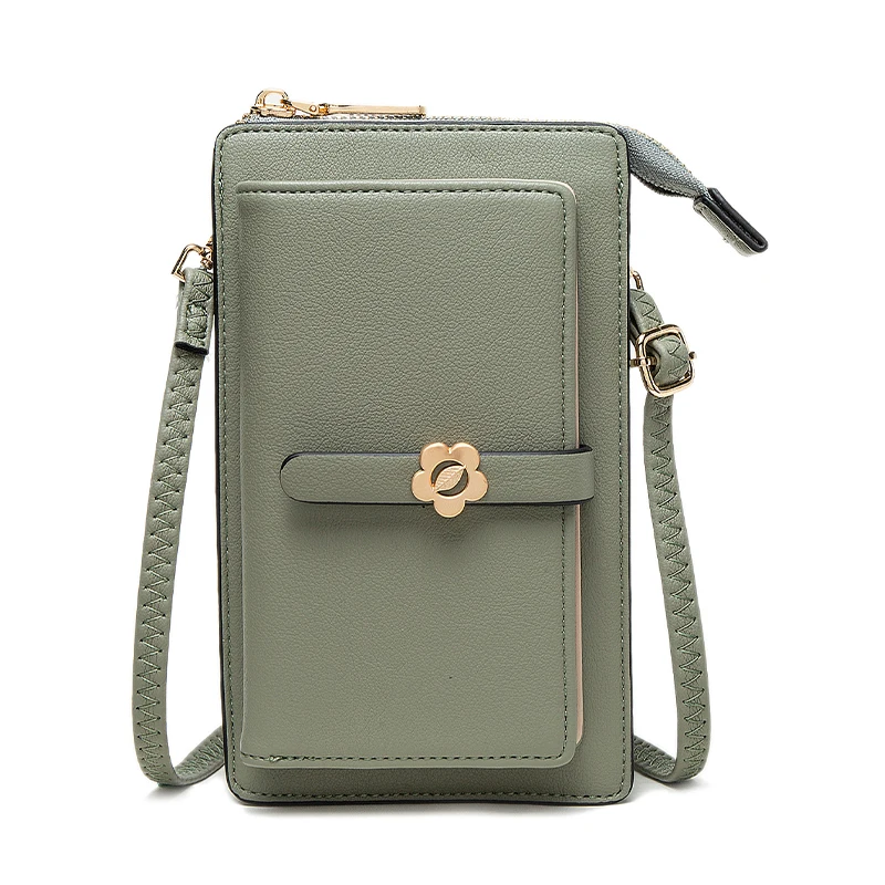 NEW Women Bag Touch Screen Cell Phone Purse Smartphone Wallet PU Leather Shoulder Strap Handbag High Capacity