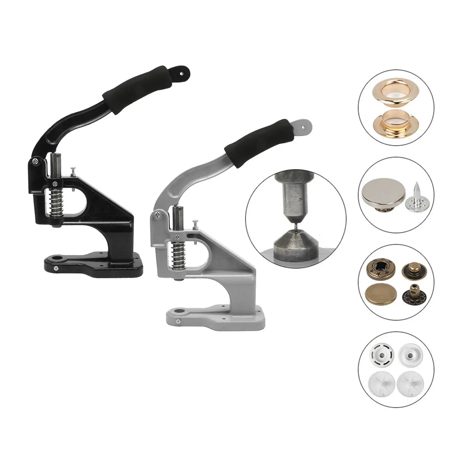 Grommet Eyelet Machine Punch Manual Installation Tool Hand Press Sewing Pressing Clamp Machine DIY Manual Snap Buttons Pressing