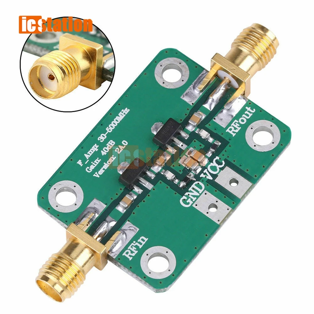 30-4000MHz 40dB كسب RF برودباند مكبر للصوت وحدة ل FM HF VHF/UHF 50Ω ubs عالية التردد مكبر للصوت مجلس كسب وحدة