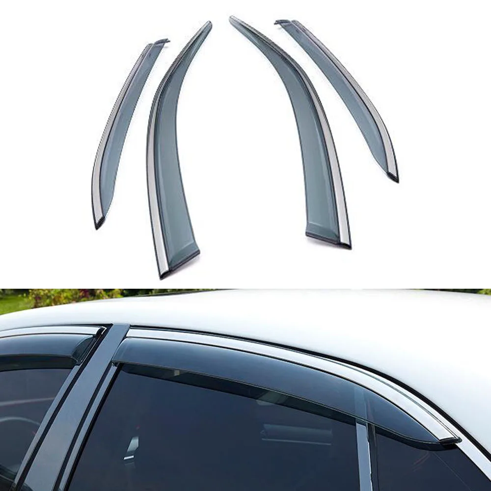 

New 3D Stainless Steel Car Styling For Volvo XC40 2020 Window Visor Rain Shade Wind Sun Shield Guard Cover Strip Exterior Trim