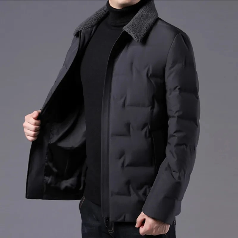 Winter Puffer Jassen Casual Mode Cropped Parka Jas Mannen Turndown Windbreaker Bovenkleding Kleding Warme Tops Moncler Homme