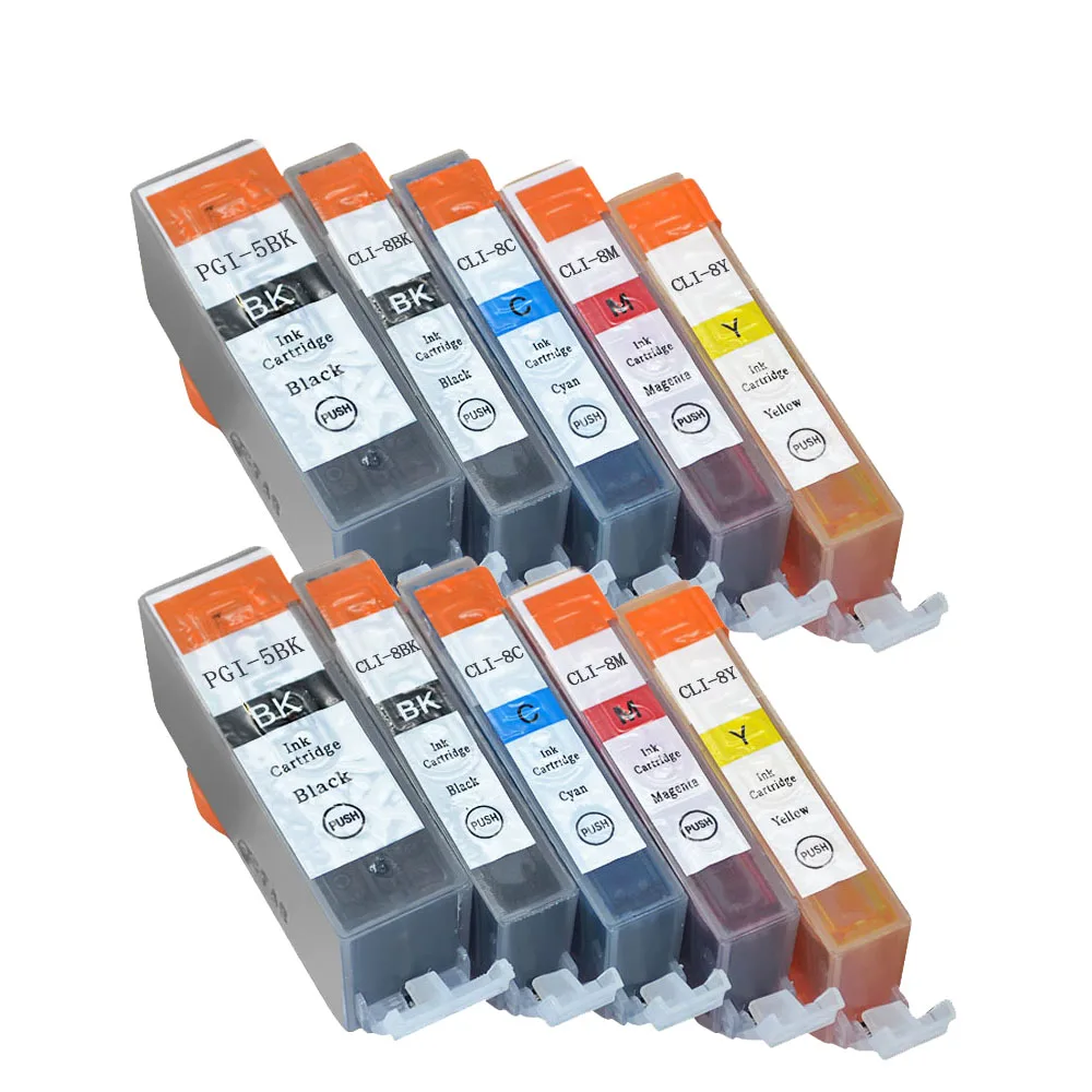 Compatibele Inktcartridges PGI-5 CLI-8 Pgi5 Cli8 Voor Canon Pixma Ip4200 Ip4300 Ip4500 Mp500 Ip5200 Mp530 Mp600 Mp610 Mp800