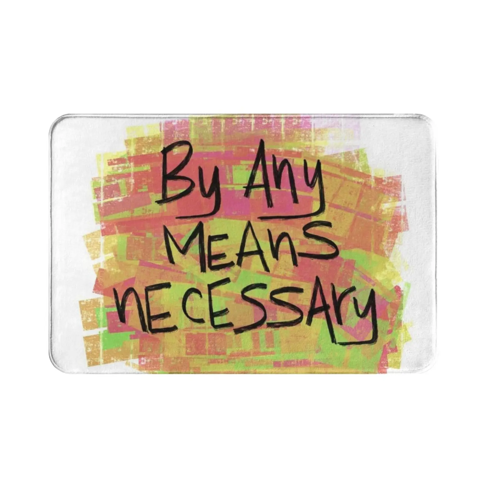 

By Any Means Necessary Carpet Mat Rug Cushion Soft Non-Slip Malcolm X Quote Malcolmxquote