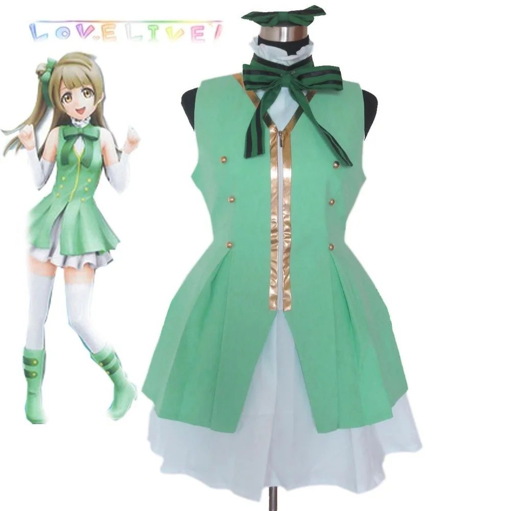 

High-Q Unisex Cos Anime LoveLive! Kotori Minami Lolita Green Cosplay Costumes Kotori Minami Sets Maid Suit apron dress