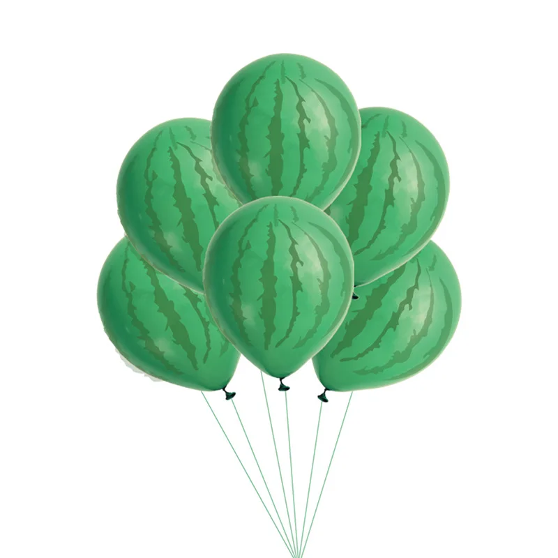 Globos de látex de sandía de 12 pulgadas, decoración de fiesta Hawaiana de verano, Decoración de cumpleaños, suministros para fiesta de Navidad, 10 Uds.