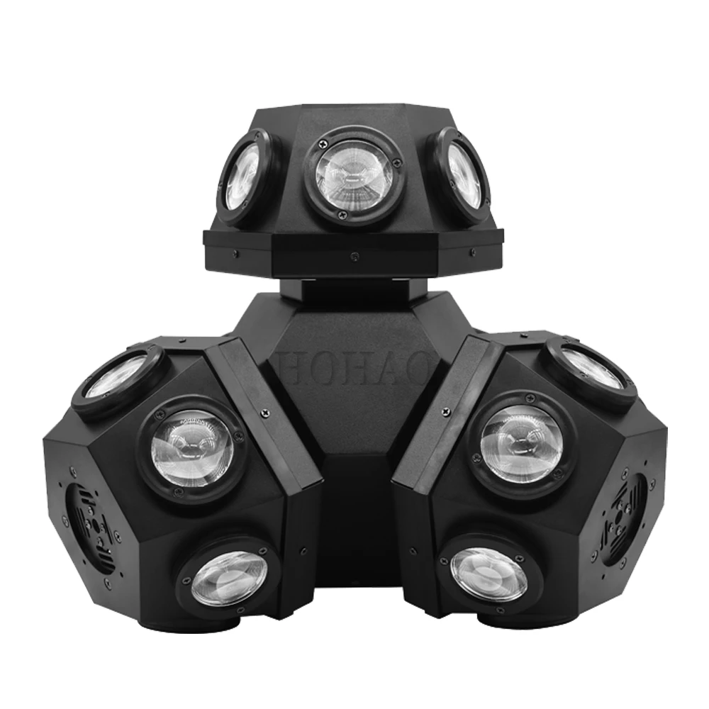 Hot 18*10W 3 Heads Led Moving Head Beam RGB Laser 3IN1 Strobe X-Mas Disco DJ Dmx512 Stage Effect Lighting XY Rotating Spin Club