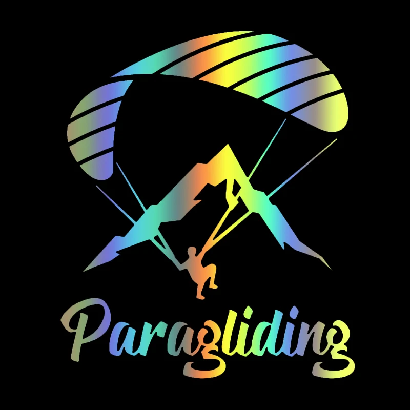 S51427# Various Sizes/Colors Car Stickers Vinyl Decal Paraglider Paragliding Motorcycle Decorative Accessories Creative