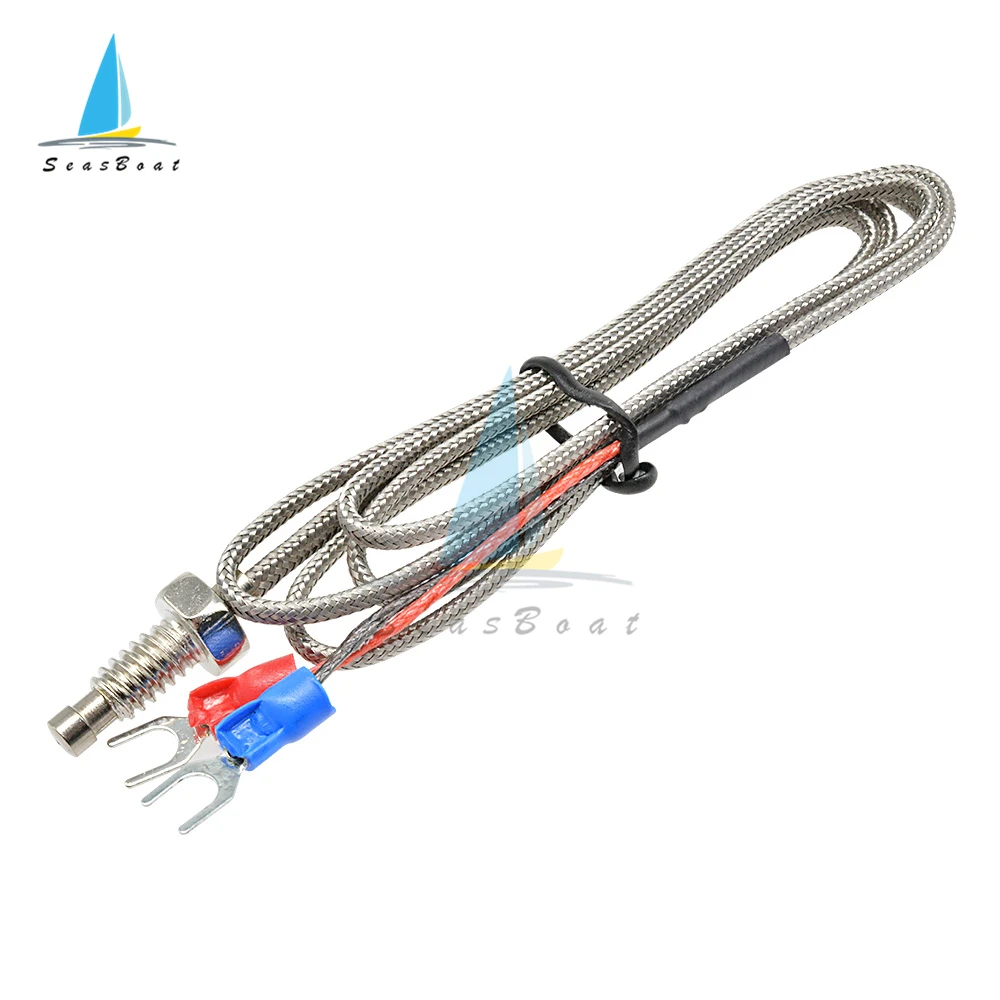 M6สกรูKประเภท1M 2MสายThermocouple Temperature SensorสำหรับอุตสาหกรรมอุณหภูมิController 0-800C Sensor Probe