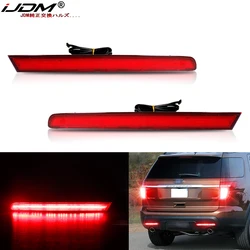 iJDM Car Rear Fog Lamps Red LED Bumper Reflector Lights for 2011-2015 Ford Explorer Function as Tail or Rear Fog Lamps 12V