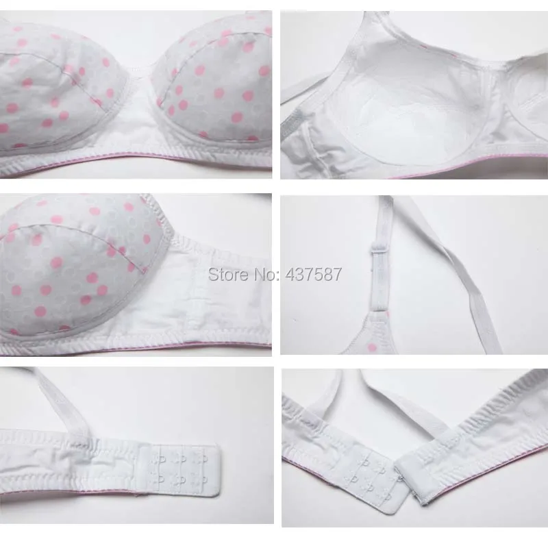 3 Stück/Set BH Unterwäsche Pubertät Weiche Baumwoll-BHs Ohne Bügel für Mütter Damen Mädchen Klassischer Bralette Großer Busen Baumwollgefütterter BH C11 – Detail 15