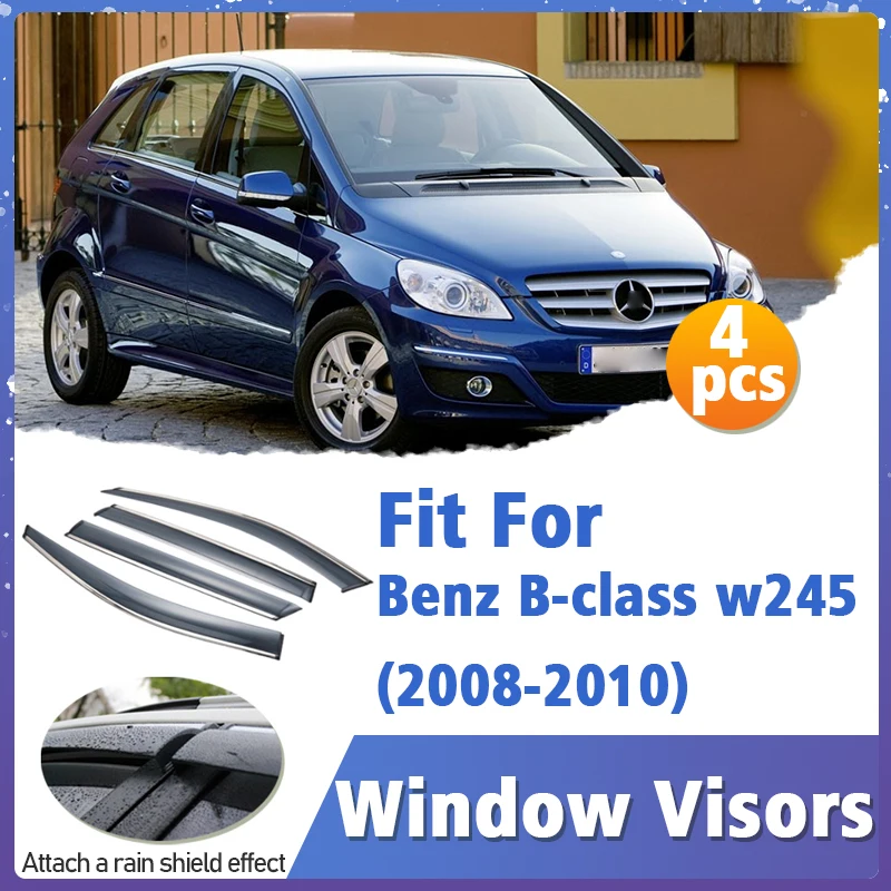 

Window Visors Guard for For Mercedes-Benz B-Class W245 B1220 B250 B180 B200 2008-2010 Plastic Exterior Visor Vent Shades