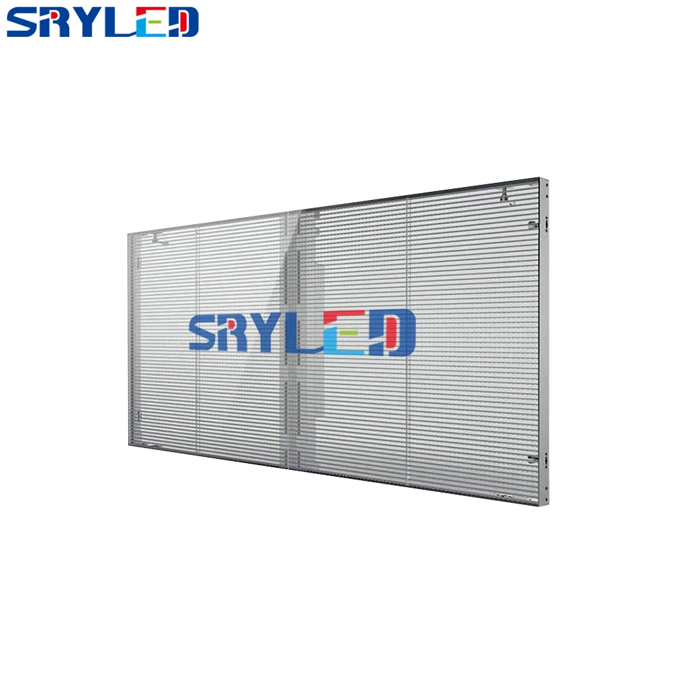 P3.9 Transparan LED Video Wall Panel 1000X500 Mm LED Layar Transparan