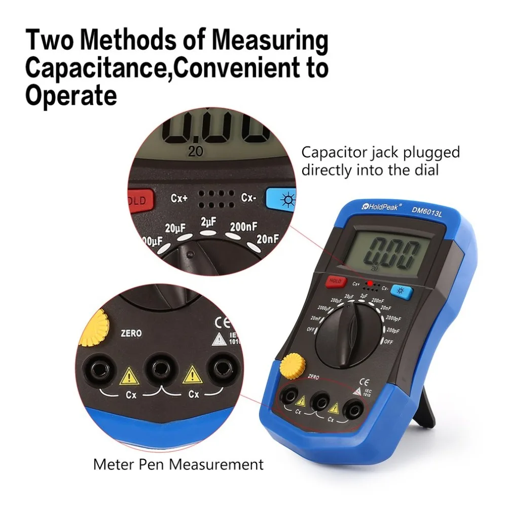 DM6013L Electronics Capacitance Meter Eletronicos esr Electronic Electronica Super Capacitor Tester Capacimetro Digital Meter