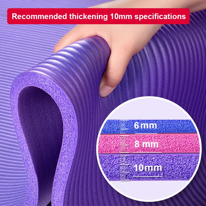 Yoga Mat 10mm NBR Three-piece Non-slip Pilates Beginners Fitness Dance Home Fitness Gymnastics 183*61*1cm Meditation Cushion