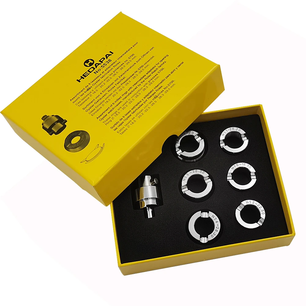 Stainless Steel Watch Back Opener Dies Kit Watch Case Cover Closer Tools for Rlx Tudor Watch Repair Watchmaker Tools 5537 5538