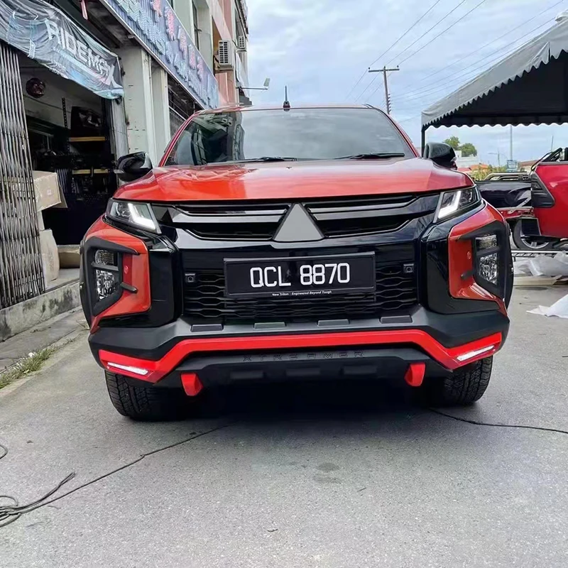 ABS Maate الأسود الجبهة الجانب الوفير غطاء الكسوة الجبهة تحت غطاء السفلى الشفاه الوفير التشذيب صالح لميتسوبيشي L200 تريتون 2019-2021