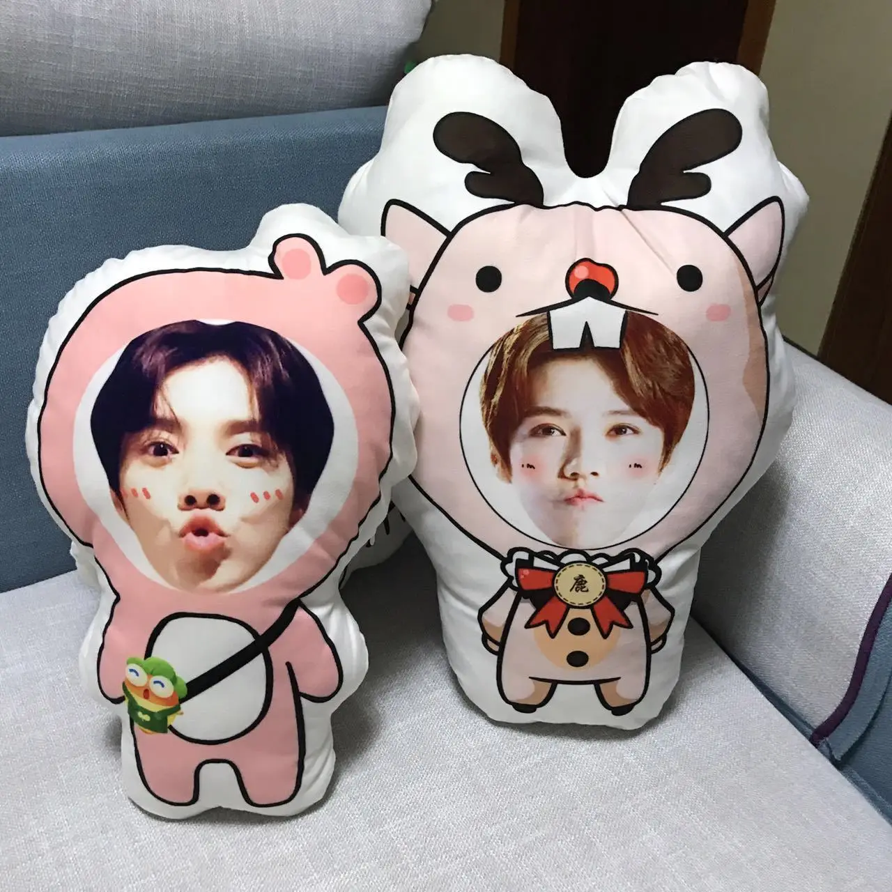 DIY Photoes cute Cartoon doll pillow idol Customized gifts Cartoon animal shaped cushion home decoration wedding Holiday gifts