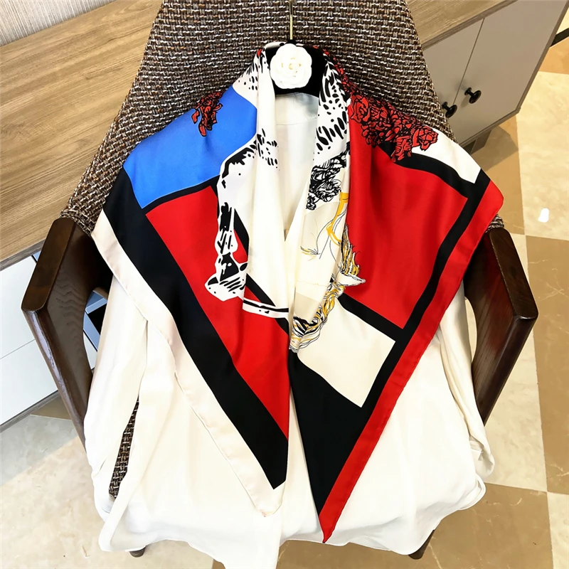 

Early autumn of new handmade crimping female professional twill square scarf 90cm shawl bufanda mujer Beach Towel hijab