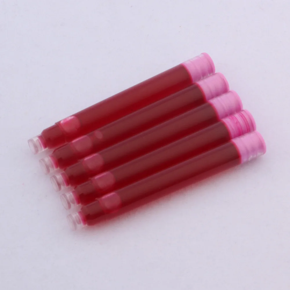 20Pcs Rood Roze Vulpen Inkt Refill Converter Pomp 2.6Mm Cartridges Pen Refill