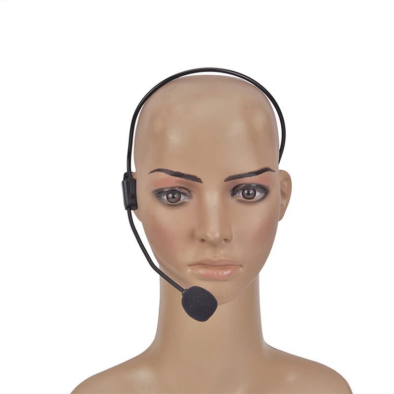 Portable Headset Microphone Wired 3.5mm Moving Coil Earphone Dynamic Jack Mic For Loudspeaker Tour Guide Teaching Lecture