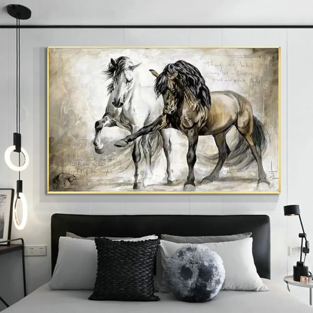 

Scandinavian Wall Decoration Canvas Prints Painting Modern Animal Art On the Wall Picture Horse Posters for Home Decor Cuadros