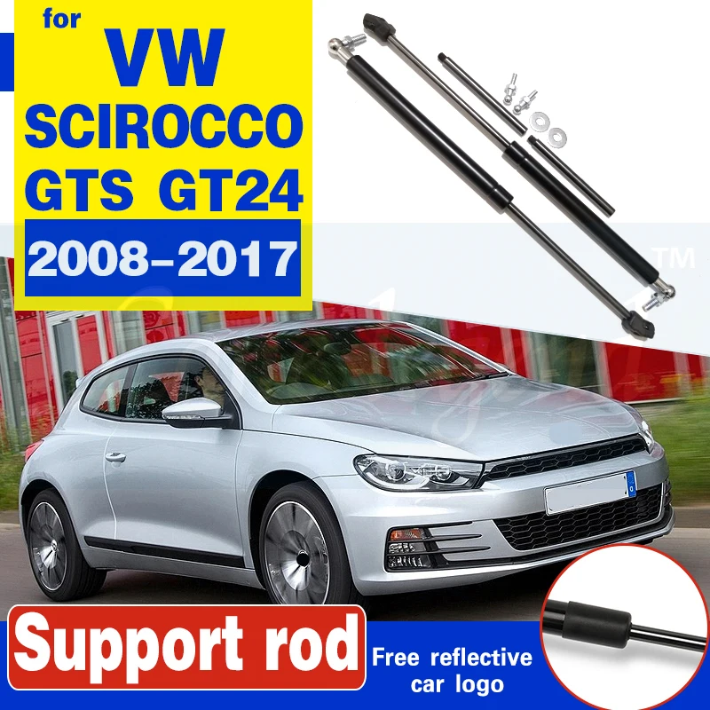 

For VW SCIROCCO 2008-2017 R GTS GT24 Refit Bonnet Hood Gas Spring Shock Lift Strut Bars Support Hydraulic Rod Car-styling