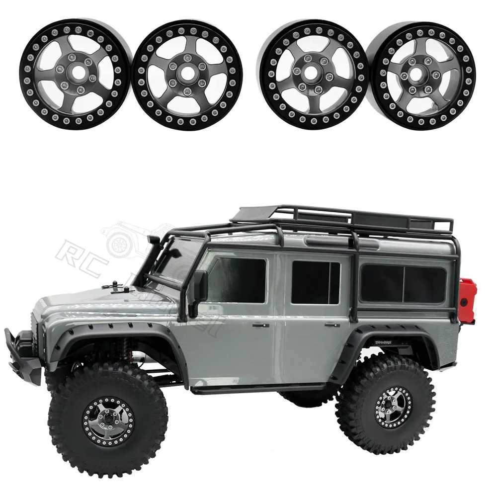 1/10 RC Crawler Aluminum Alloy 1.9 Inch Beadlock Wheels Colorful 5 Spokes Rim for TRX4 YK4102 Axial SCX10 II RGT EX86190