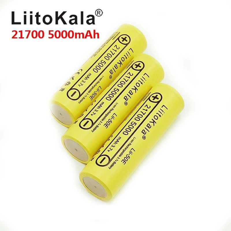 HOT LiitoKala lii-50E 21700 5000mah akumulator 3.7V 5C rozładowanie akumulatorów dużej mocy do urządzeń dużej mocy