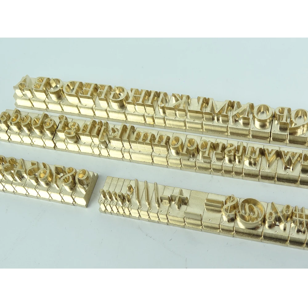 RCIDOS-T Slot Hot Stamping Letter,CNC Engraving Mold, Time New Roman Number, Alphabet, Hebrew Brass Characters