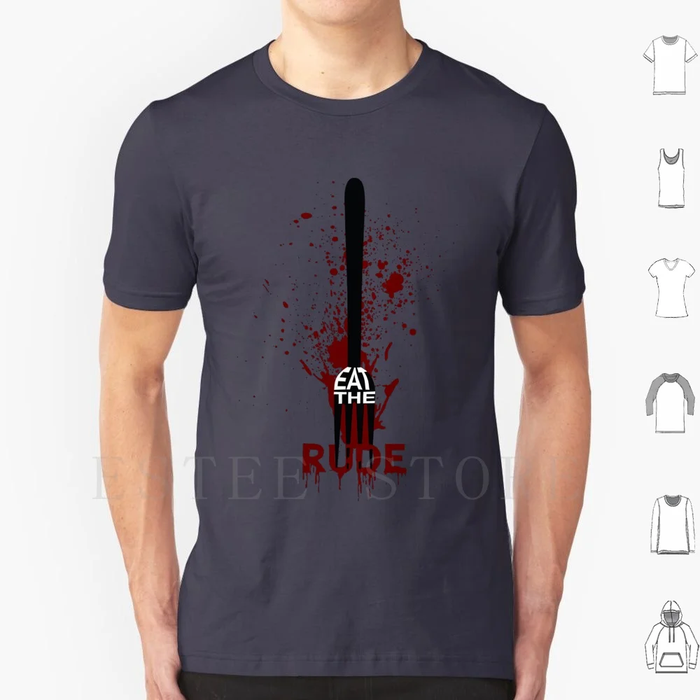 Eat The Rude T Shirt DIY Big Size 100% Cotton Hannibal Hannibal Lecter Will Eat The Rude Nbc Hannibal