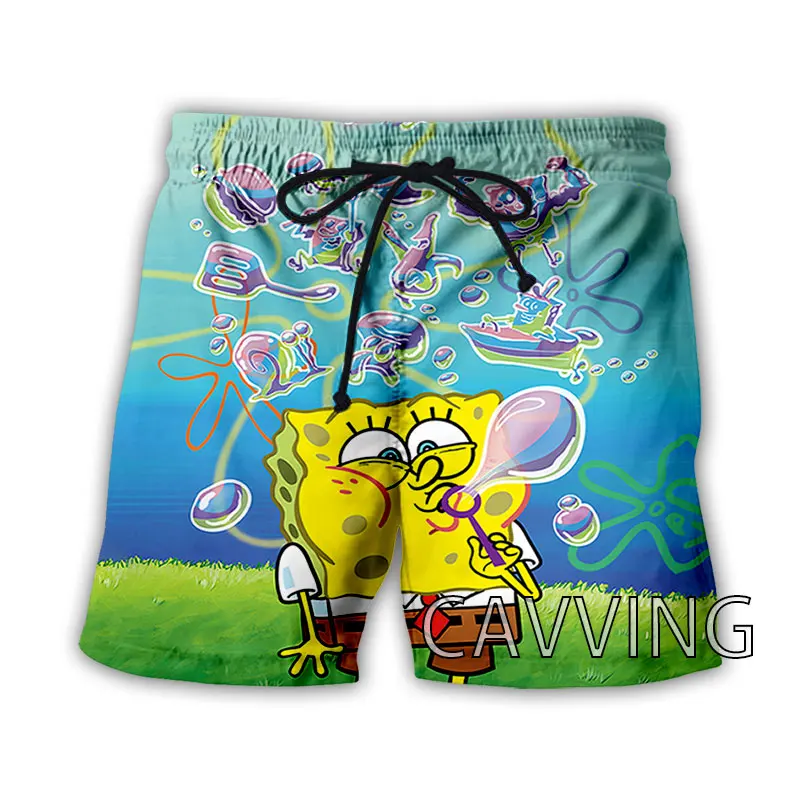 CAVVING 3D Printed  Spongeboby  Summer Beach Shorts Streetwear Quick Dry Casual Shorts Sweat Shorts for Women/men