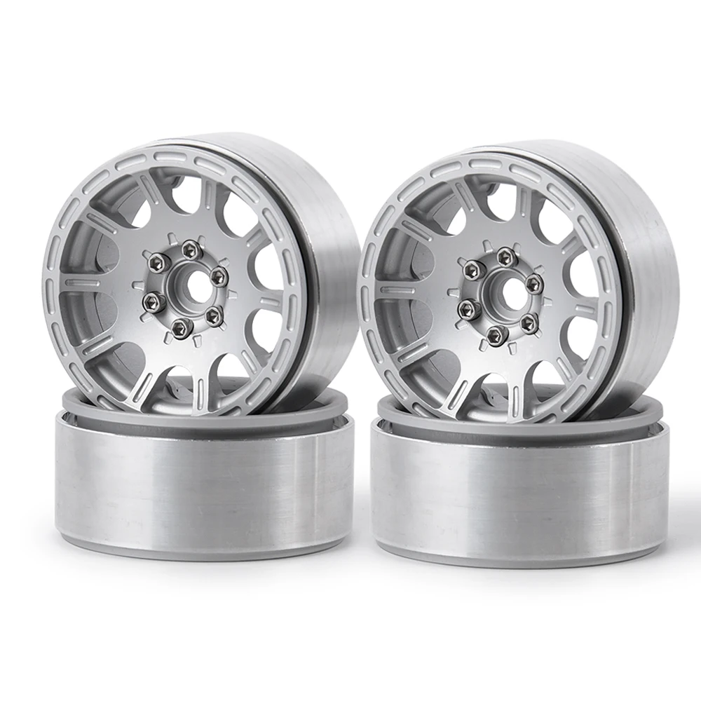 AXSPEED 4 stuks 1.9/2.2 inch Legering Metalen Beadlock Velgen voor 1/10 Schaal AXIALE SCX10 D90 CC01 RC Crawler Auto Upgrade Onderdelen